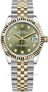 Rolex Datejust 31 278273-0030 Yellow gold and Stainless steel Green