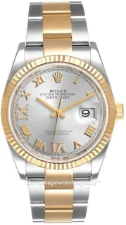 Rolex Datejust 36 126233-0032 Yellow gold and Oystersteel Silver