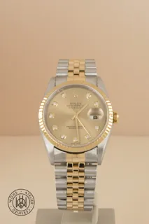 Rolex Datejust 36 16233 18k yellow gold champagne