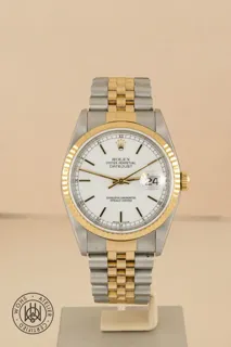 Rolex Datejust 36 16233 18k yellow gold White