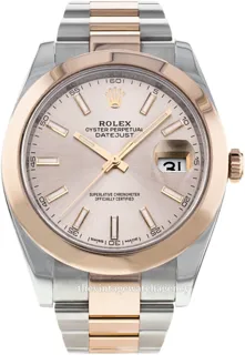 Rolex Datejust 41 126301-0009 Oystersteel and Everose gold Beige