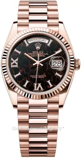 Rolex Day-Date 36 128235-0041 Rose gold Black