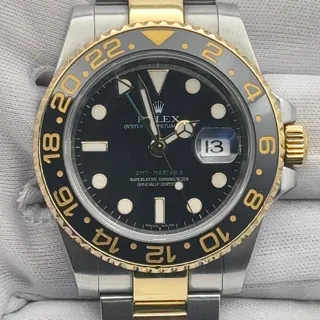 Rolex GMT-Master II 116713LN-0001 40mm Yellow gold and Stainless steel Black