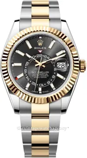 Rolex Sky-Dweller 336933-0003 Yellow gold and Stainless steel Black