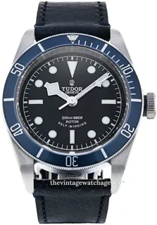 Tudor Heritage 79220B-LEATHER 41mm Stainless steel Black