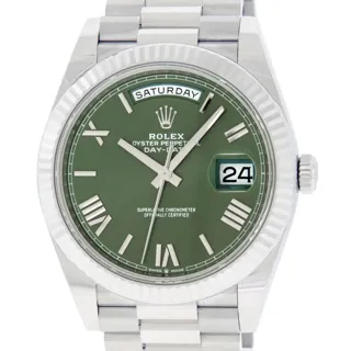 Rolex Day-Date "President" 18k white gold Olive green