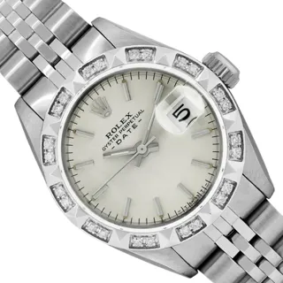 Rolex Date Stainless steel and 18k white gold Silver