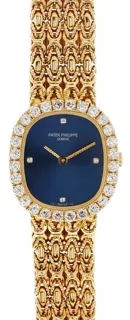 Patek Philippe Golden Ellipse 4734/1J 20mm Yellow gold Blue