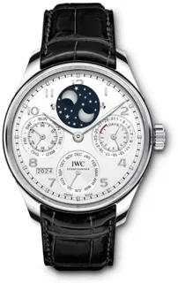 IWC Portuguese Perpetual Calendar IW503406 Platinum Silver