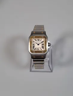 Cartier Santos Yellow gold and Stainless steel Cream