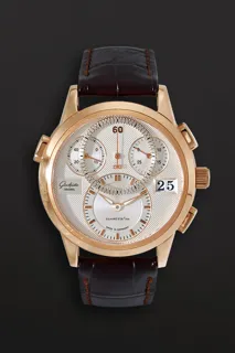 Glashütte PanoMaticChrono 95-01-01-01-04 39.5mm 18k rose gold Silver