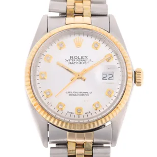 Rolex Datejust 1601 18k Gold and Stainless steel Silver