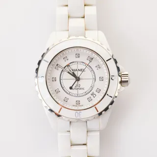 Chanel J12 H1629 38mm Ceramic and Stainless steel White