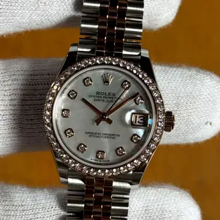 Rolex Datejust 278381RBR-0026 Oystersteel and Everose gold White