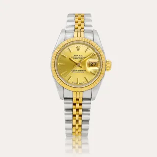 Rolex Lady-Datejust 69173 Stainless steel and 18k yellow gold Champagne