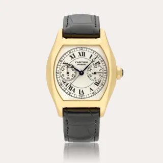 Cartier Tortue Monopoussoir CPCP 2356 18k yellow gold Silver