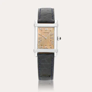 Cartier Tank Chinoise Platinum Salmon