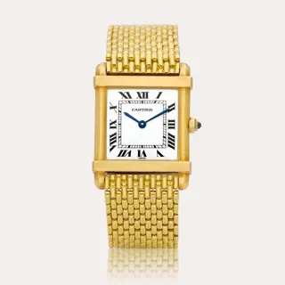 Cartier Tank Chinoise 18k yellow gold White