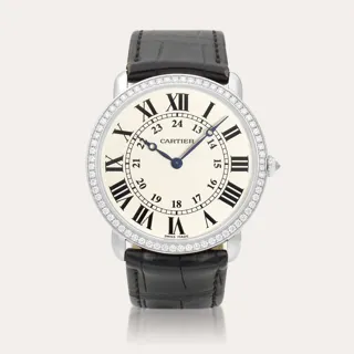 Cartier Ronde Louis WR000551 18k white gold Silver