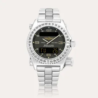 Breitling Emergency J56321 18k white gold Black