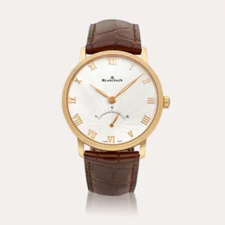 Blancpain Villeret N06653O036042N055B 40mm 18k rose gold Silver