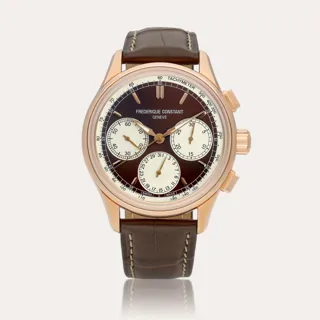 Frédérique Constant Flyback Chronograph Manufacture FC-760CHC4H4 42mm Gold-plated Brown