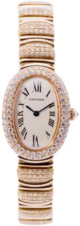 Cartier Baignoire 2311 23mm Yellow gold White