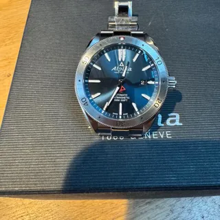 Alpina Alpiner AL-525NS5AQ6 44mm Stainless steel Blue