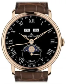 Blancpain Villeret 6639-3637-55b Red gold Black