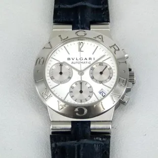 Bulgari Diagono CH 35 S 35mm Stainless steel White