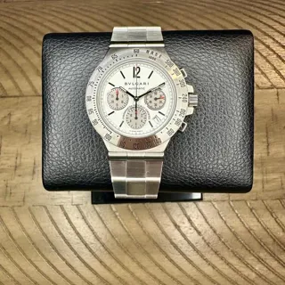 Bulgari Diagono CH 40 S TA 40mm Stainless steel White