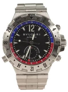 Bulgari Diagono GMT40SSD) 40mm Stainless steel Black