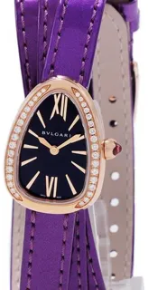 Bulgari Serpenti SPP27BGLD/4T 27mm Rose gold Black