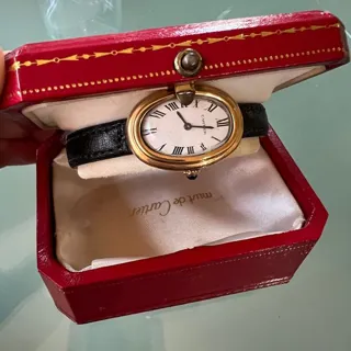 Cartier Baignoire 78094 22mm Yellow gold White