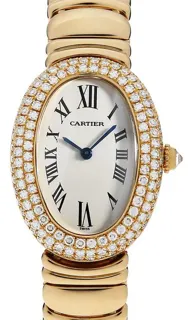 Cartier Baignoire WB5004D8 30mm Yellow gold White