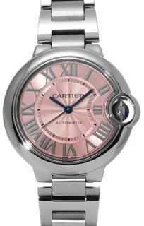 Cartier Ballon Bleu 33mm W6920100 33mm Stainless steel Pink