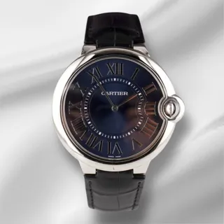 Cartier Ballon Bleu 42mm 3377 42mm Platinum Blue