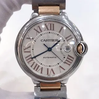 Cartier Ballon Bleu 42mm W6920095 42mm Rose gold and Stainless steel Silver