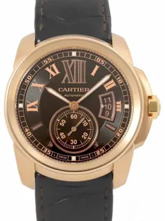 Cartier Calibre de Cartier W7100007 42mm Rose gold Brown