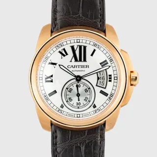 Cartier Calibre de Cartier W7100009 42mm Rose gold Silver