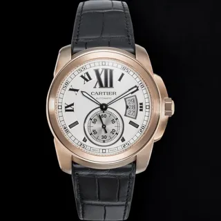 Cartier Calibre de Cartier W7100009 42mm Rose gold Silver