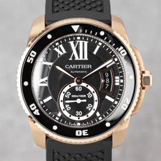 Cartier Calibre de Cartier W7100052 42mm Rose gold Black