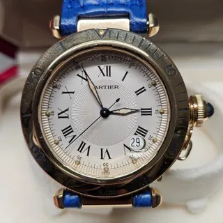 Cartier Pasha 1027 38mm Yellow gold White