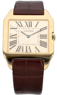 Cartier Santos Dumont 2649 35mm Yellow gold Champagne