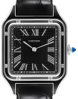 Cartier Santos Dumont WSSA0046 43.5mm Stainless steel Black