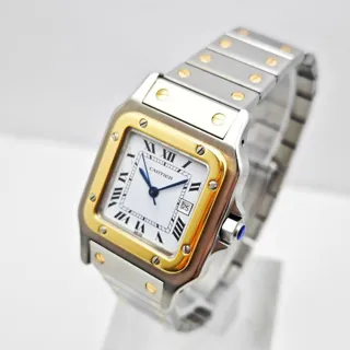 Cartier Santos Galbée 29mm Yellow gold and Stainless steel White