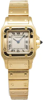 Cartier Santos Galbée 866930 W20010C5 24mm Yellow gold Cream