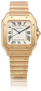 Cartier Santos WGSA0030 35mm Yellow gold Silver