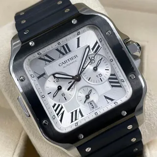 Cartier Santos WSSA0017 43.3mm Stainless steel Silver