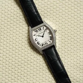 Cartier Tortue WA503851 44mm White gold Silver